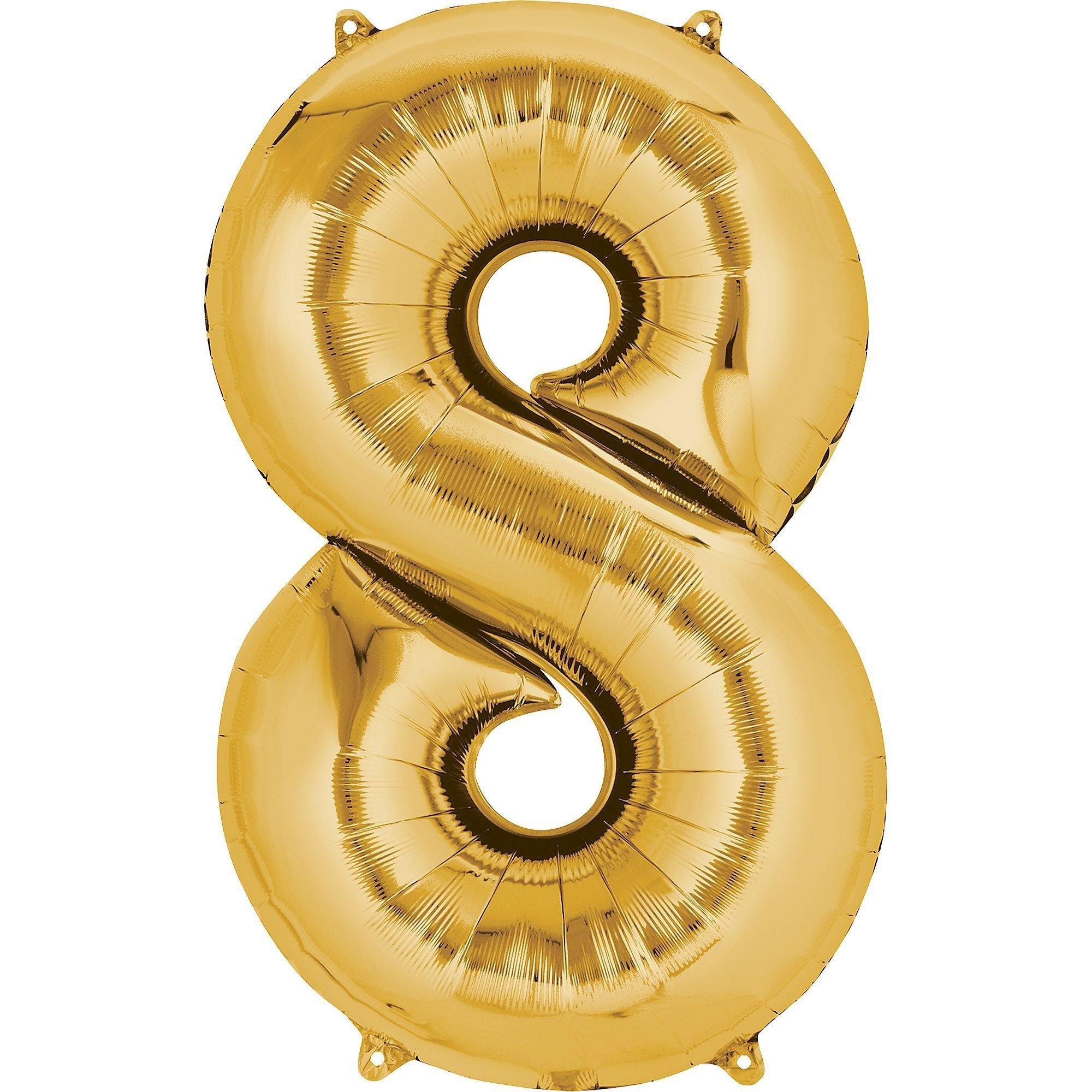 34in Number (0-9) Balloon, Assorted Colors