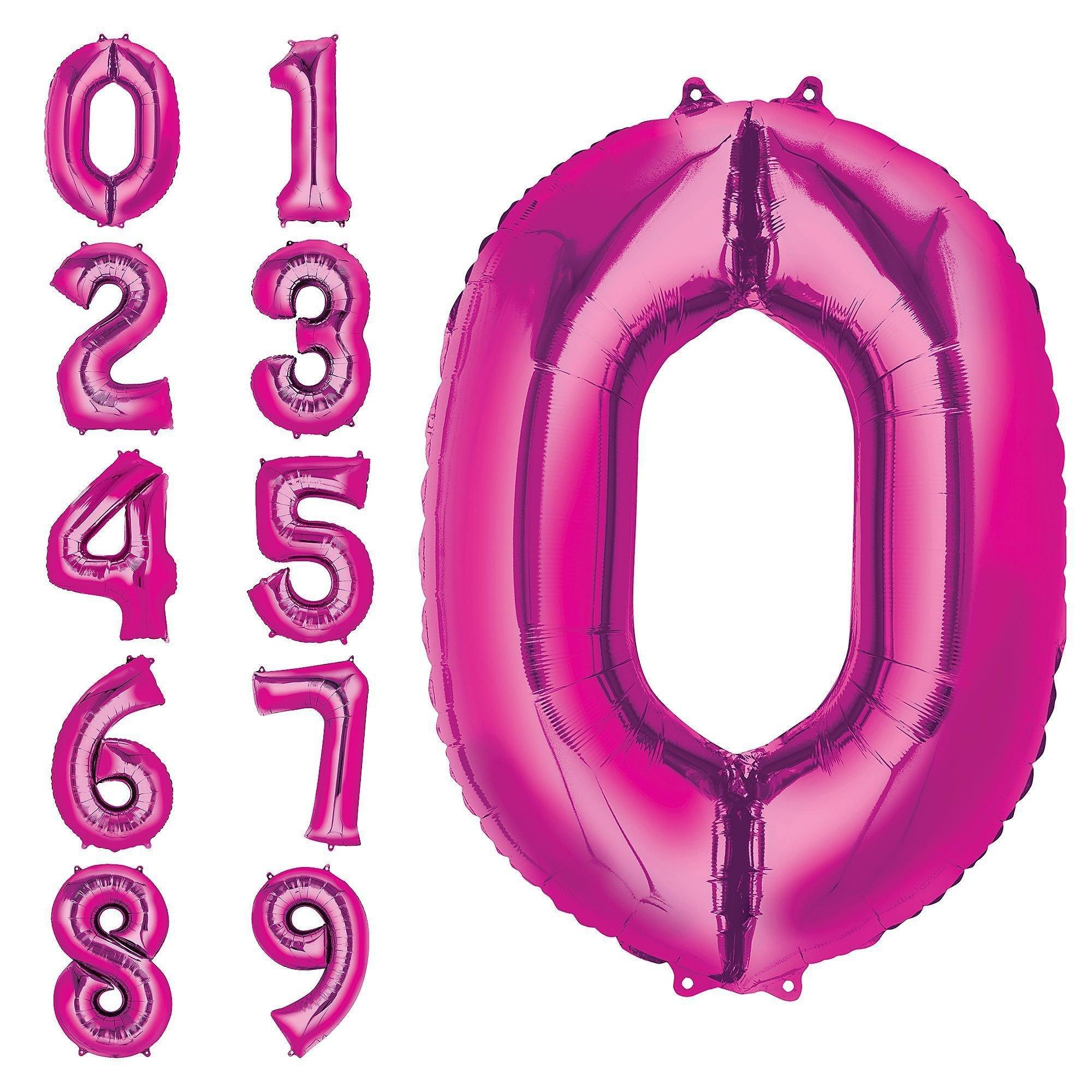 34in Number (0-9) Balloon, Assorted Colors