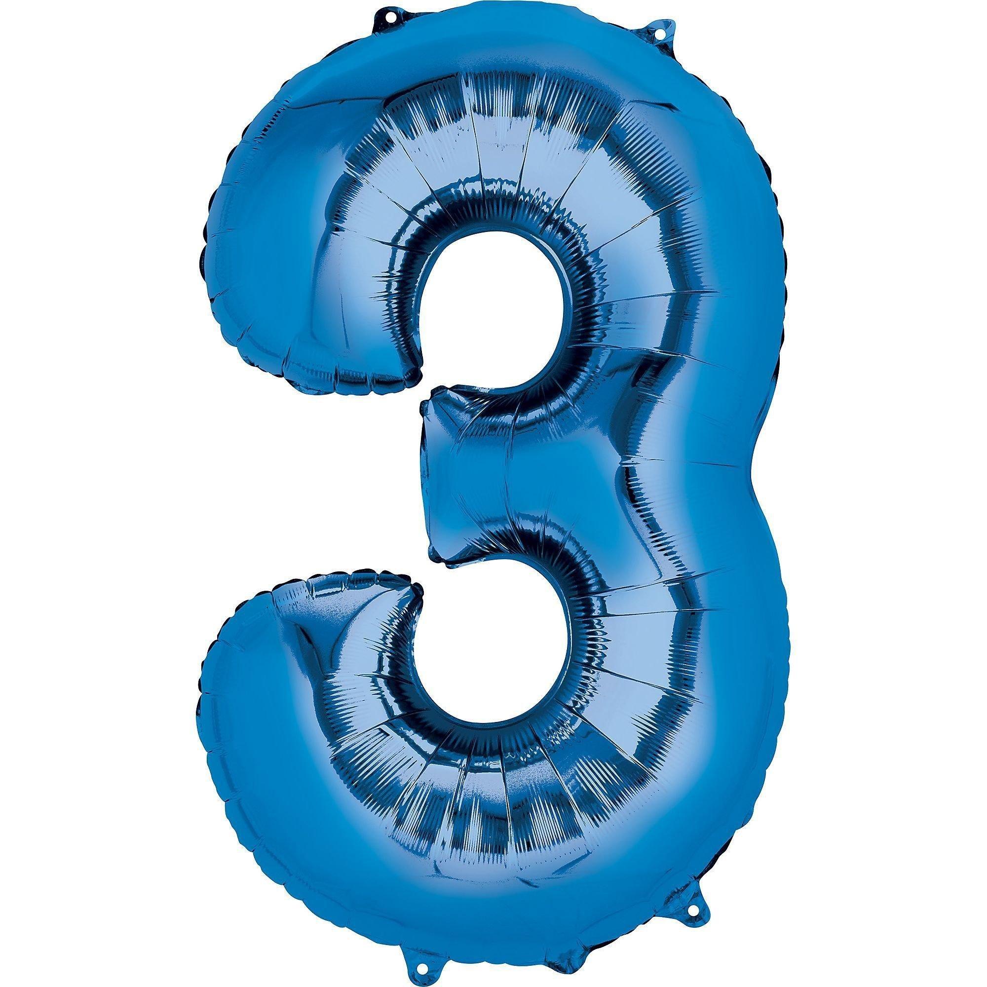 34in Number (0-9) Balloon, Assorted Colors
