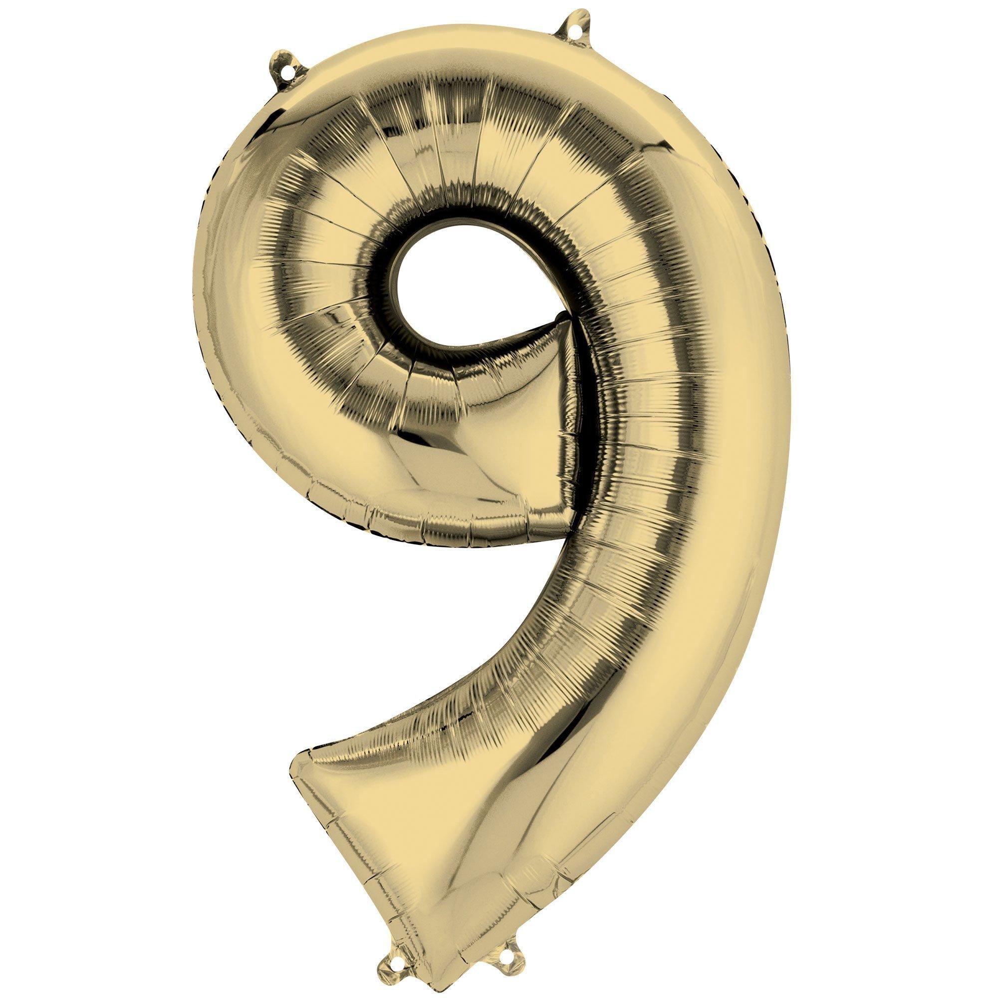 34in Number (0-9) Balloon, Assorted Colors